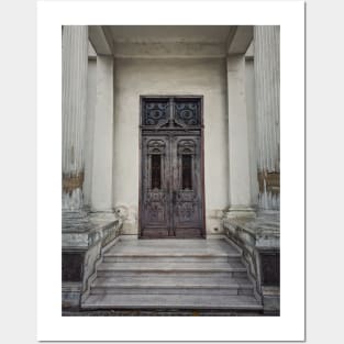 historical building entrance door Posters and Art